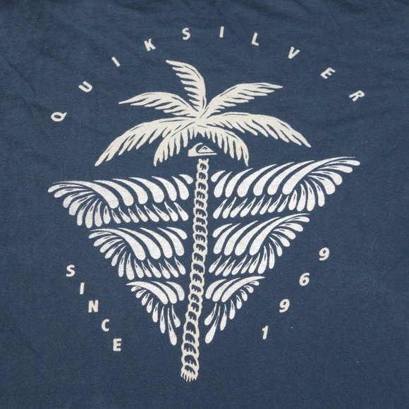 Quiksilver T-Shirt Mens XXL 2XL Black Long Sleeve Crew Neck Graphic Print - Picture 8 of 9